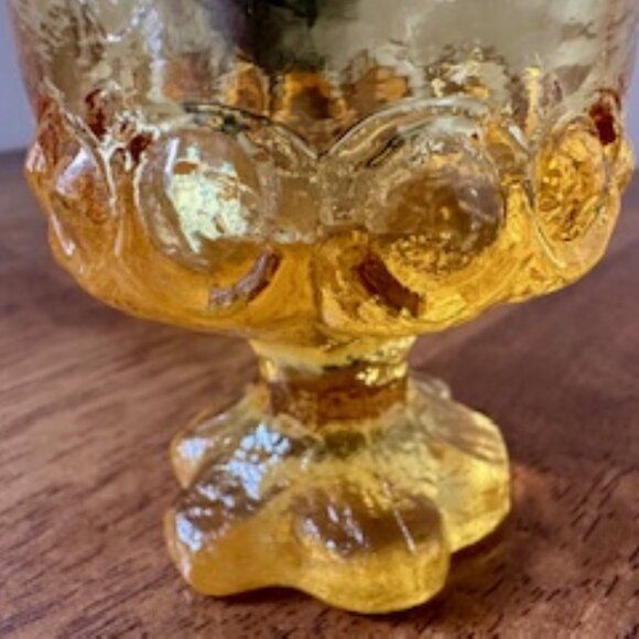 Tiffin Franciscan‎ Madeira Cornsilk Yellow Goblets - 4 Vintage Textured Glasses - Picture 5 of 6